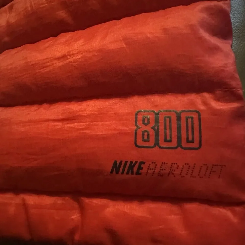 Nike Aeroloft 800 Summit Puffer Jacket Womens Small Goose Down Red Full Zip